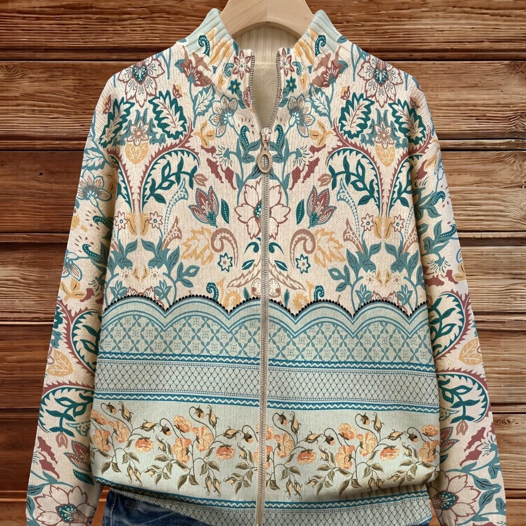 Gisela - Vest met bloemenrand