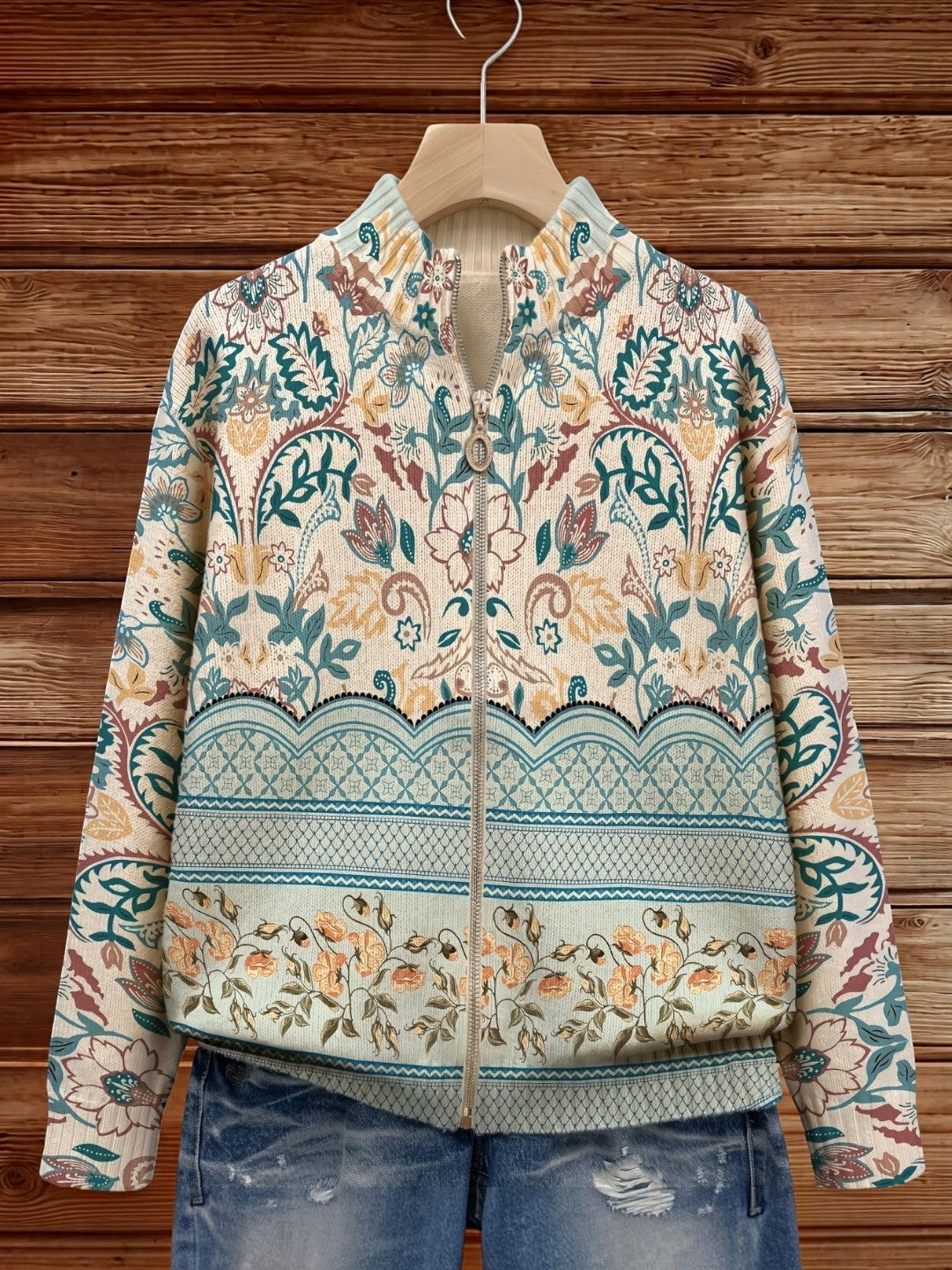 Gisela - Vest met bloemenrand
