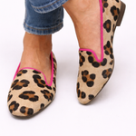 Gisele - Chique mocassins met luipaardprint