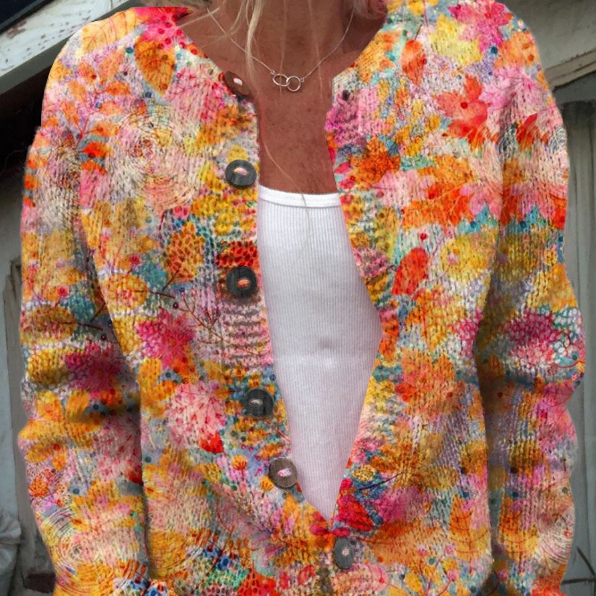 Helena - Vest met kleurrijk bloemenpatroon