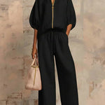 Henrietta - Tweedelige set met blouse en wijde broek