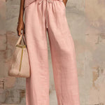 Henrietta - Tweedelige set met blouse en wijde broek