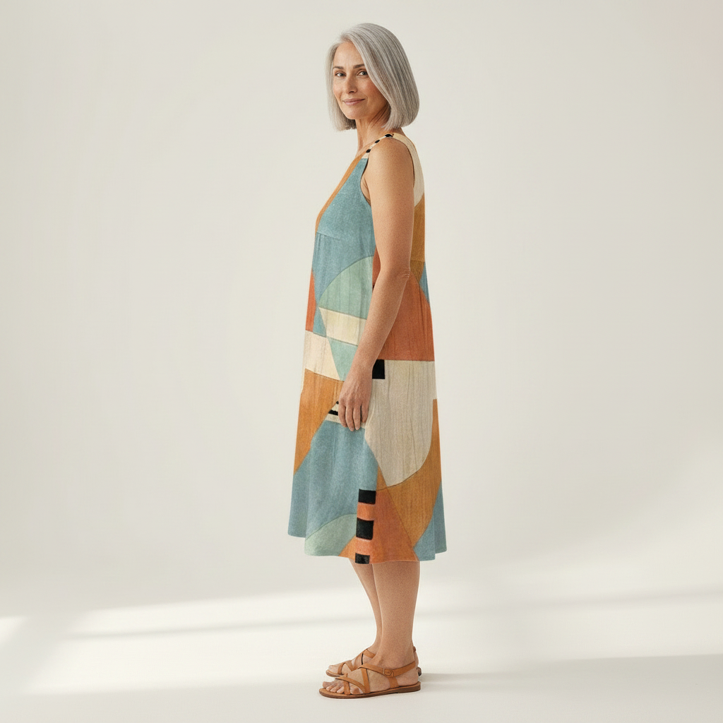 Iris - Mouwloze midi-jurk