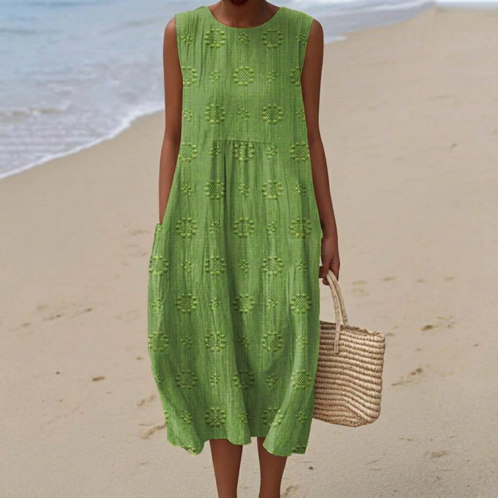 Isla - Mouwloze midi-jurk