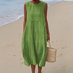 Isla - Mouwloze midi-jurk
