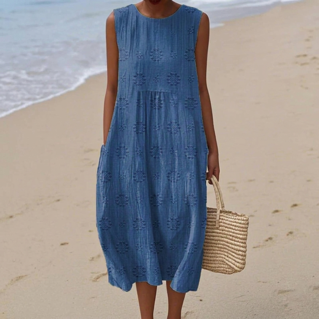 Iva - Mouwloze midi-jurk