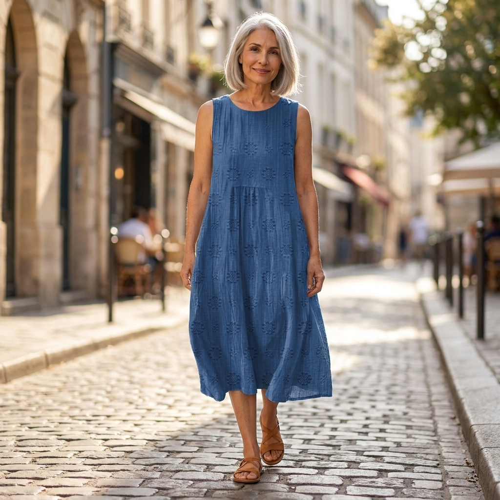 Iva - Mouwloze midi-jurk