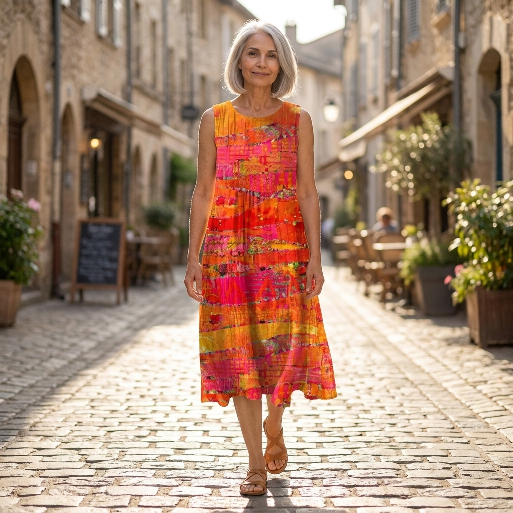 Ivy - Mouwloze midi-jurk