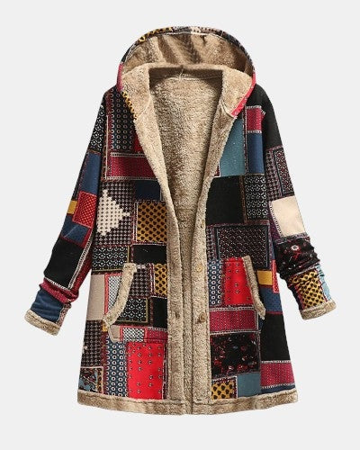 Jade - Vintage patchwork fleecejack