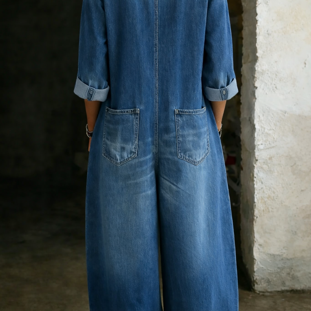 Jeanine - Casual denim tuinbroek