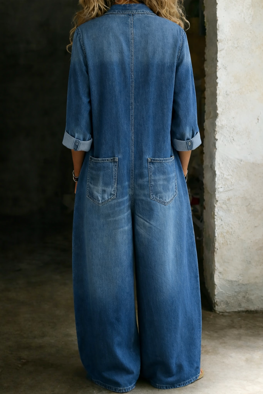 Jeanine - Casual denim tuinbroek