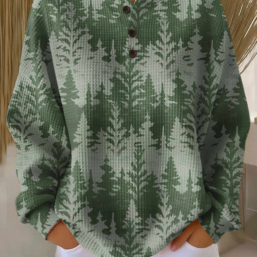 Josefien - Trui in groen met dennenbos