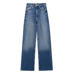 Juliette - Blauwe damesbroek wide leg