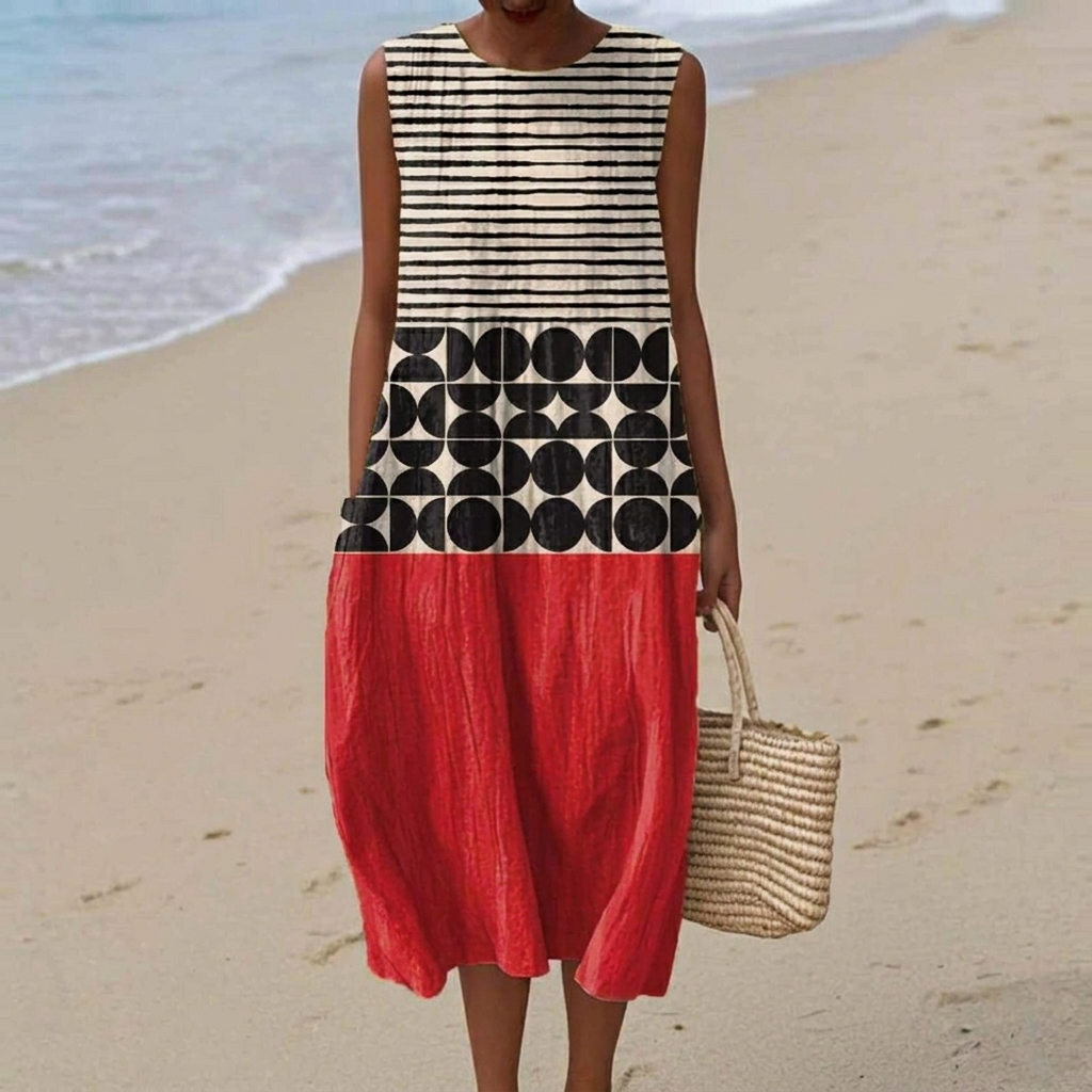 Layla - Mouwloze midi-jurk