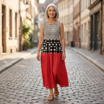 Layla - Mouwloze midi-jurk