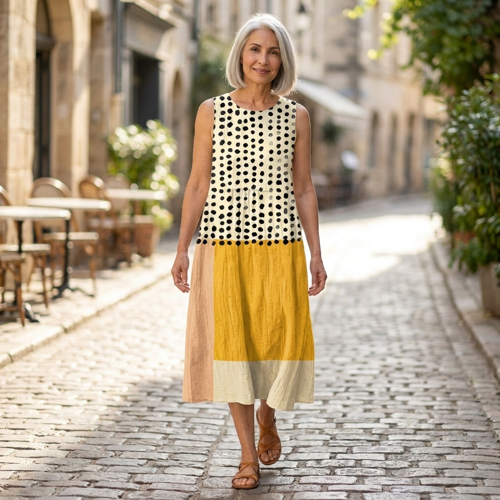 Leah - Mouwloze midi-jurk