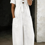 Lidwien - Korte jumpsuit met korte mouwen en V-hals