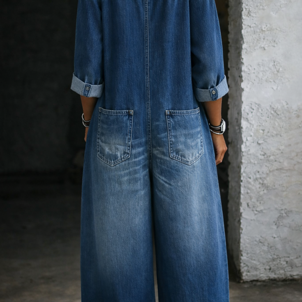 Lieselot - Jumpsuit met blote schouders en lange mouwen