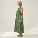 Lila - Mouwloze midi-jurk