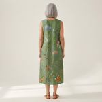 Lila - Mouwloze midi-jurk