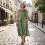 Lila - Mouwloze midi-jurk