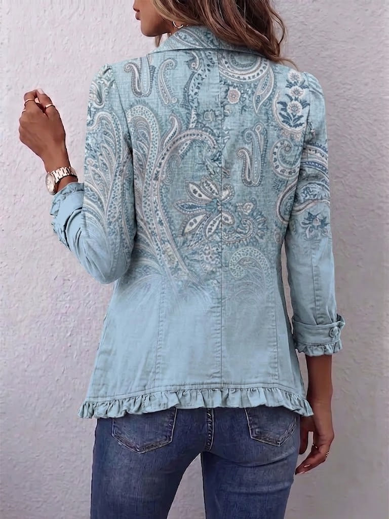 Manon - Klassiek jasje met ruches en paisleyprint
