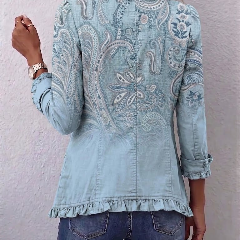 Manon - Klassiek jasje met ruches en paisleyprint