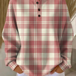 Marije – Rose and Cream Checked Jumper
