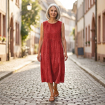 Martina - Mouwloze midi-jurk