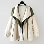 Michelle - Moderne tweekleurige trenchcoat