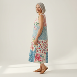 Mira – Sleeveless Midi Dress with Tie Detail