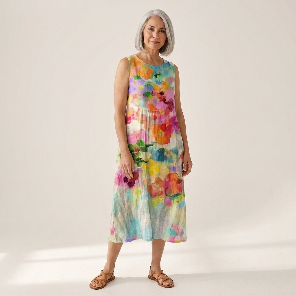 Mirte - Mouwloze midi-jurk