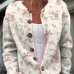 Monika - Crèmekleurig vest met kleine rozen