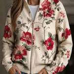 Monika - Vest met vintage rozenpatroon