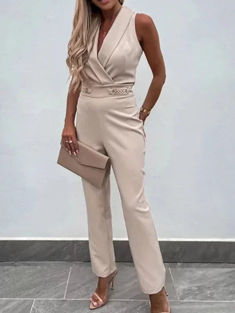 Nadia - Jumpsuit backless V-hals