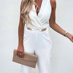 Nadia - Jumpsuit backless V-hals
