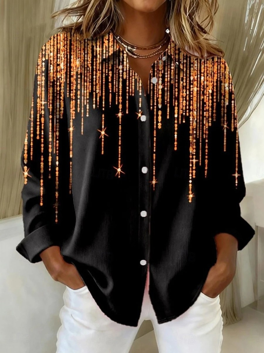Nele - Geruite damesblouse met lange mouwen