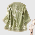 Nellie - Elegante top met geborduurde bloemen