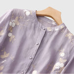 Nellie - Elegante top met geborduurde bloemen