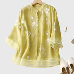 Nellie - Elegante top met geborduurde bloemen