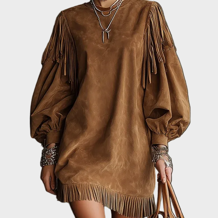 Nelly - Vintage mini-jurk met mouwen