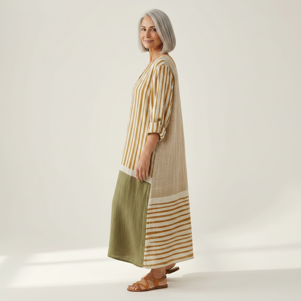 Nina - Mouwloze midi-jurk