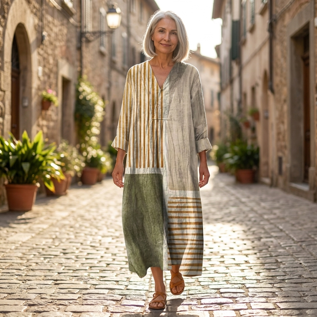 Nina - Mouwloze midi-jurk