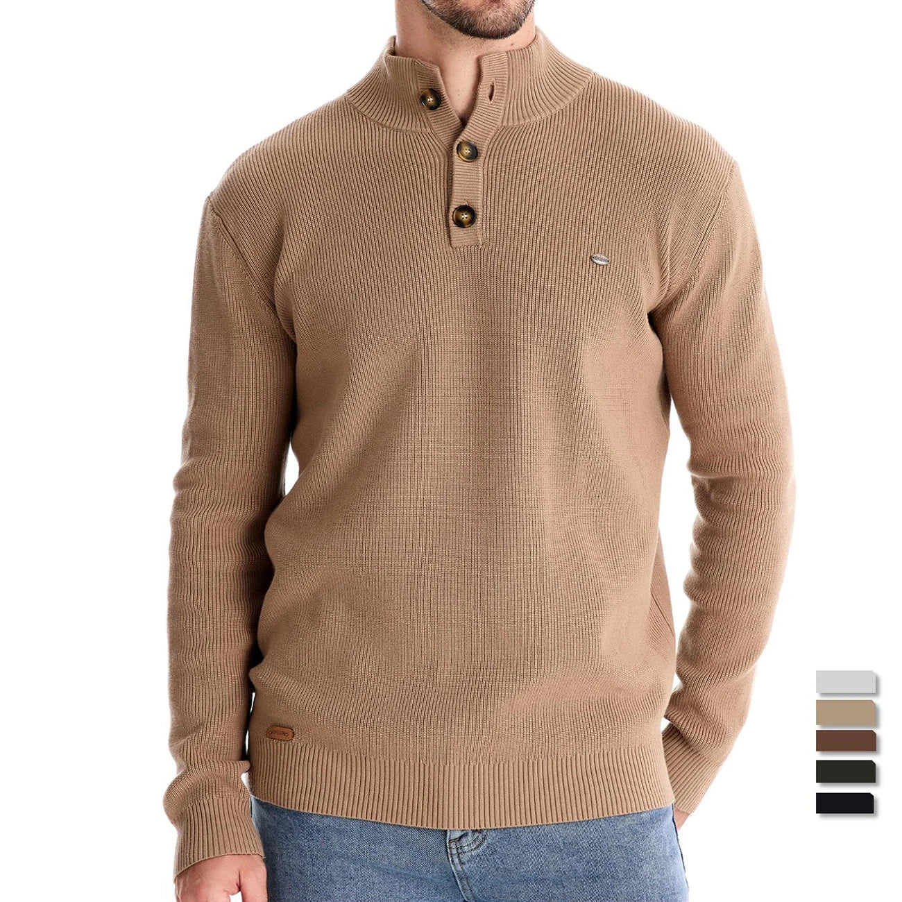 Noud - Herentrui met knoopdesign