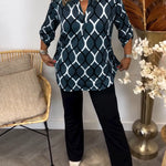 Olga - Casual blouse met lange mouwen en print
