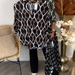 Olga - Casual blouse met lange mouwen en print