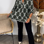 Olga - Casual blouse met lange mouwen en print
