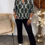 Olga - Casual blouse met lange mouwen en print