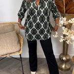 Olga - Casual blouse met lange mouwen en print