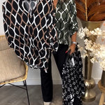 Olga - Casual blouse met lange mouwen en print